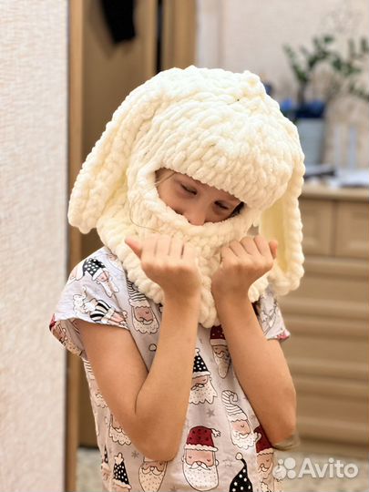 Балаклава с заячьими ушками