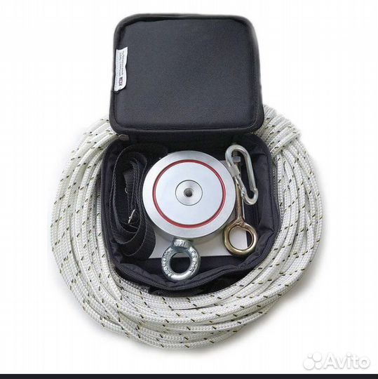 Поисковый магнит 400кг в чехле с веревкой