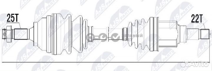 NTY npwct018 Привод PSA Partner, Berlingo 1.1-1.4i