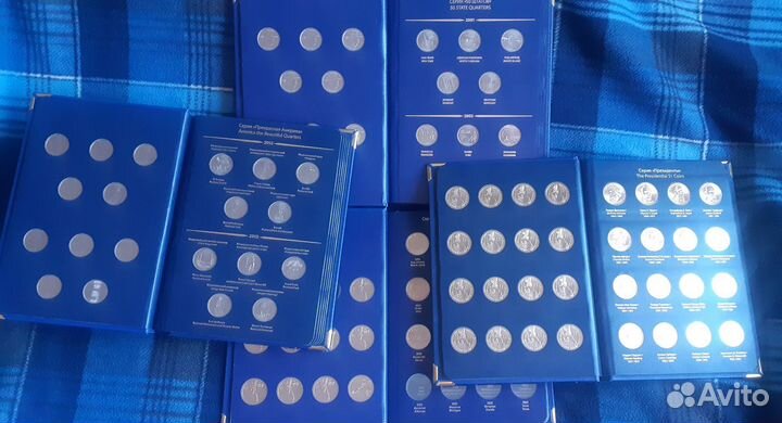 Комплект памятных монет США в альбомах