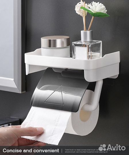 Держатель для туалетной бумаги с полкой