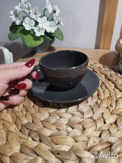 Чашка с блюдцем IKEA