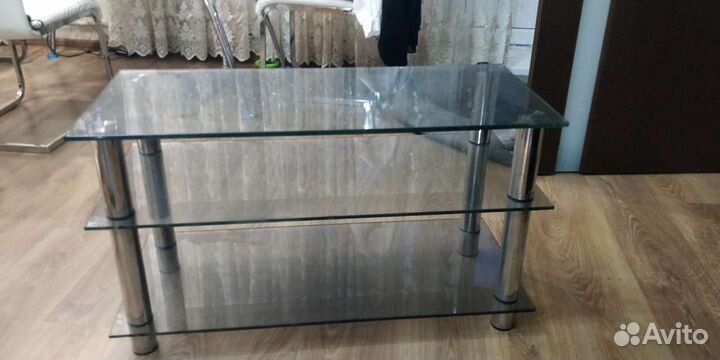 Стеклянная тумба стойка под тв