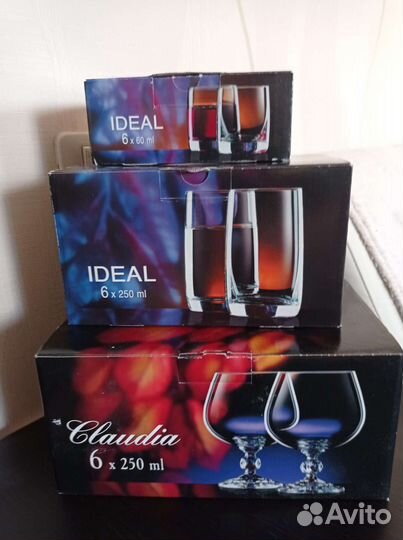 Фужеры бокалы богемия