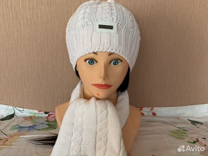 Комплект шапка и шарф женский новый