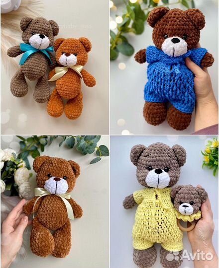 Мягкие Вязаные игрушки ручной работы