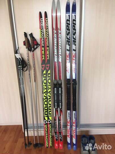 Лыжи детские Larsen 160 и палки 130