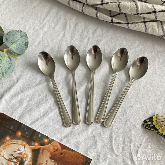 Кофейные мельхиоровые ложки набор СССР