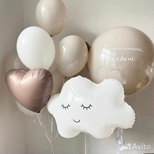 Воздушные шарики на выписку с роддома