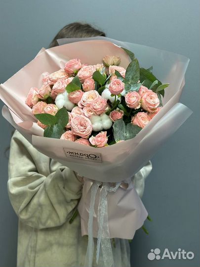 11 Кустовая Роза, Букет 60 см