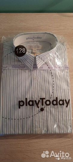 Рубашка р.128. (в упаковке) Play Today. Для школы
