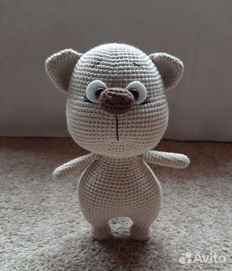 Котик вязаный крючком