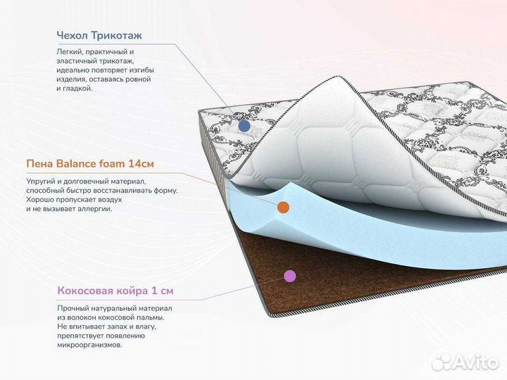 Матрас ортопедический 80*200 беспружинный