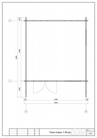 Маленький дачный домик 4000*4000 мм из минибруса