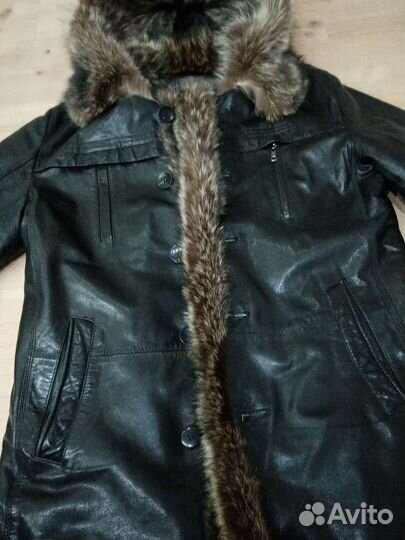 Кожаная куртка на меху