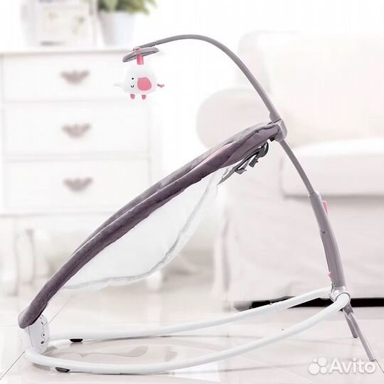 Шезлонг качалка музыкальный с вибрацией Luxmom, се