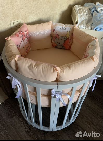 Кровать детская круглая/овальная транформер