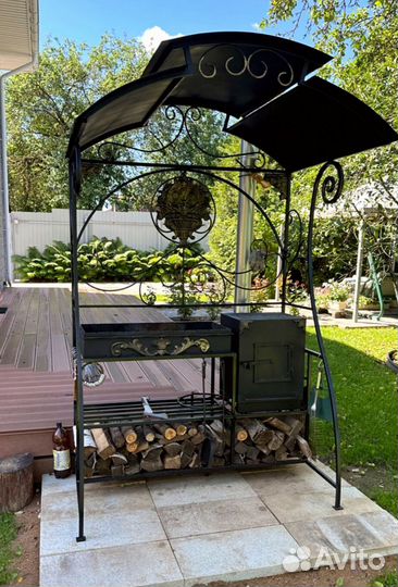 Мангальная зона с крышей