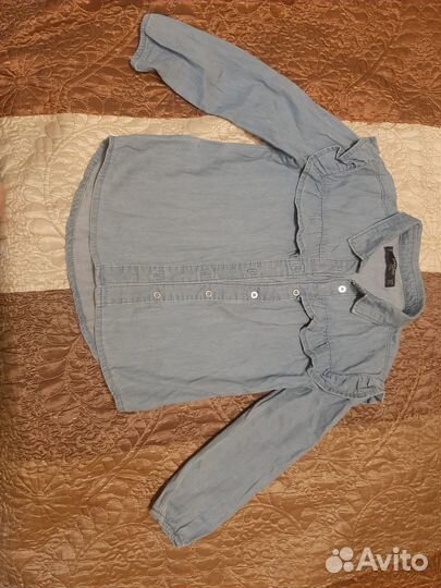 Рубашка джинсовая Mango Kids на девочку