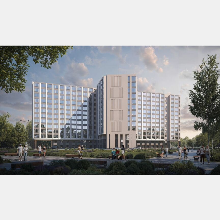 1-к. апартаменты, 25,1 м², 12/13 эт.