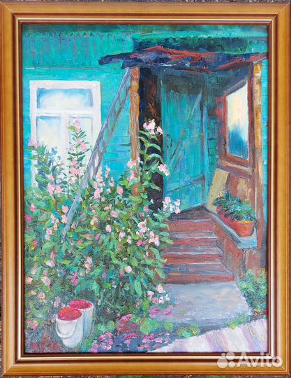 Картина масло летний пейзаж 