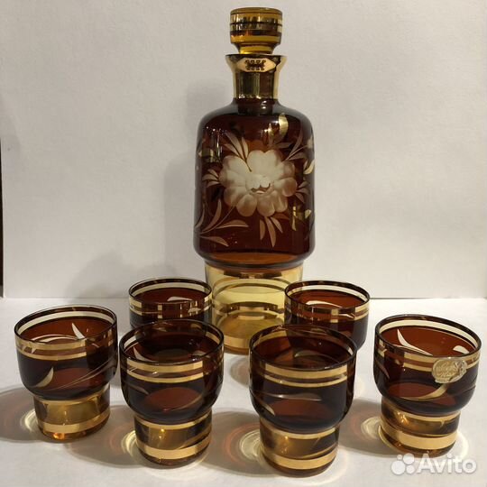 Графин и рюмки Богемия