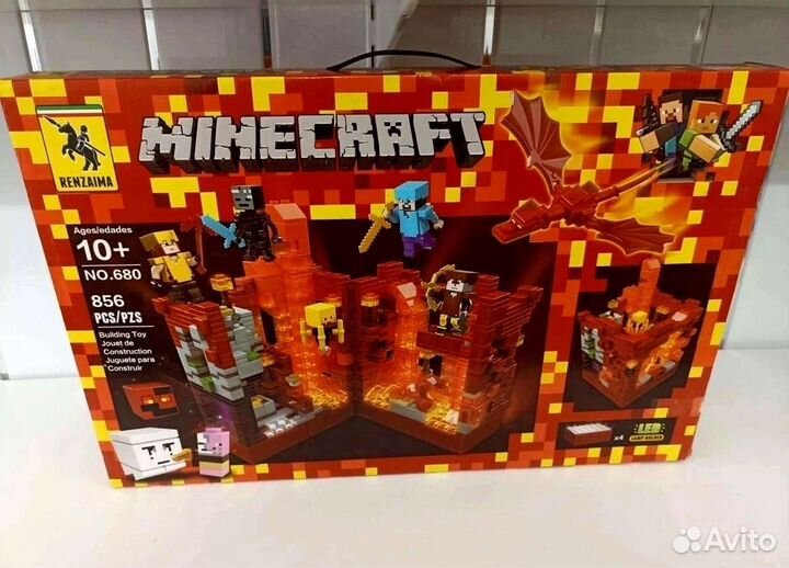 Огромный Конструктор minecraft с LED подсветкой