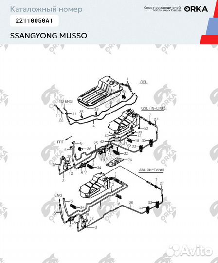 Бак SsangYong Musso