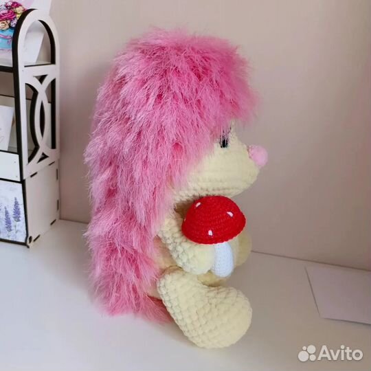 Вязаный ёжик игрушка ручной работы