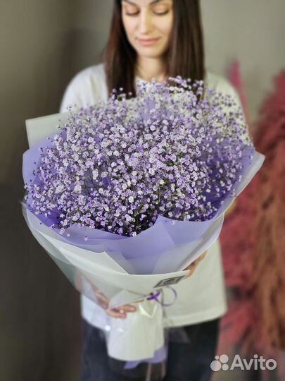 Гипсофила сиреневая букет В упаковке