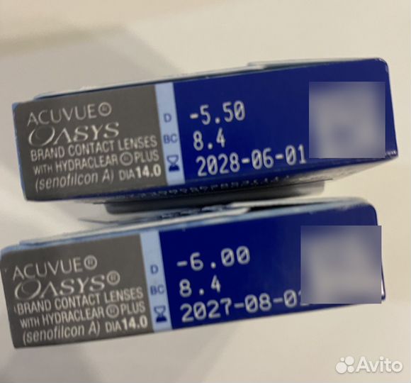 Линзы acuvue oasys -5,50.,6