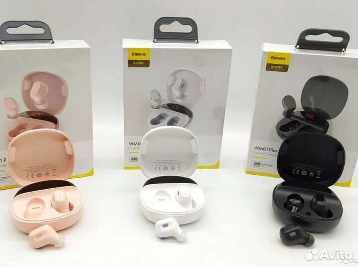 Беспроводные наушники Baseus WM01 plus (белые)