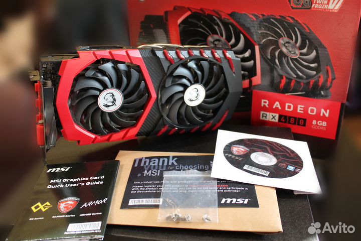 Видеокарта MSI Radeon RX 480 Gaming X 8GB