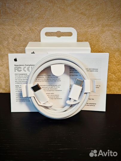 Кабель зарядки для Айфона 15 USB-C 1 метр плетёный