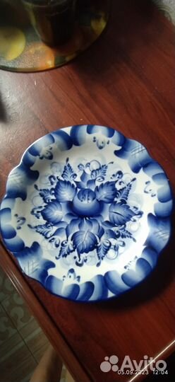 Тарелка гжель
