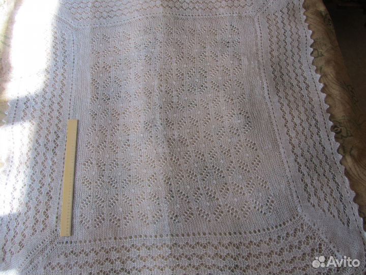 Оренбургский пуховый платок ручная работа