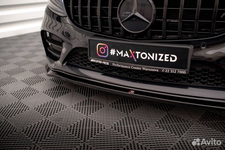 Сплиттер Maxton Design Mercedes W205 C43 AMG рест