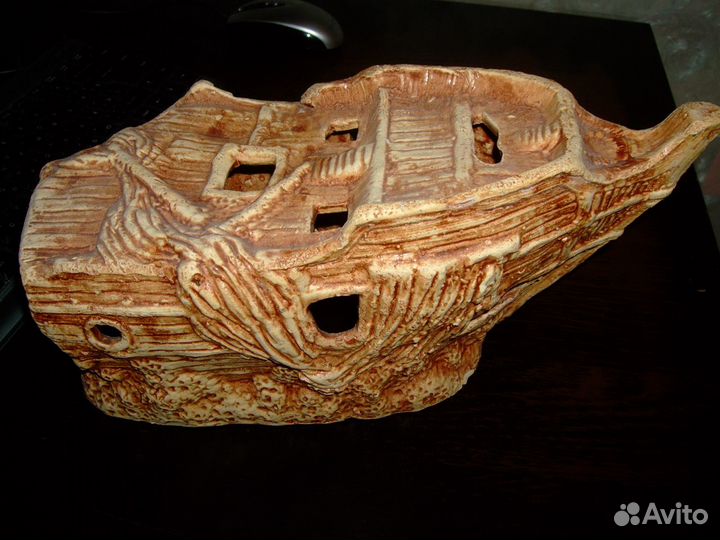 Грот мостик корабль старый замок в аквариум