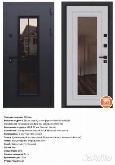 Входная металлическая дверь для дома со стеклом