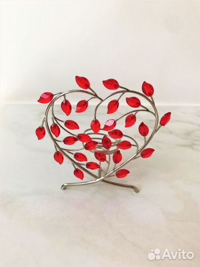 Подсвечник Сердце Swarovski Оригинал Кристаллы