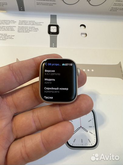 Apple watch 7 41mm Starlight акб100, как новые