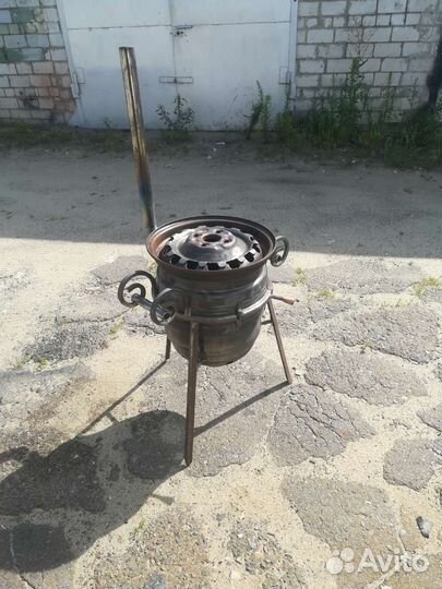 Печь для казана из дисков