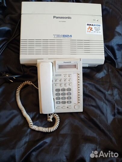 Мини атс panasonic kx-tem824 + телефон kx-t7730