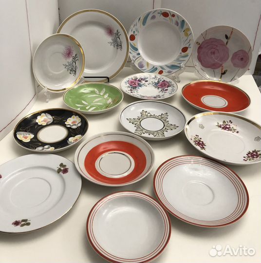 Блюдца Дулево лфз СССР разные