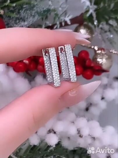 Серьги серебро