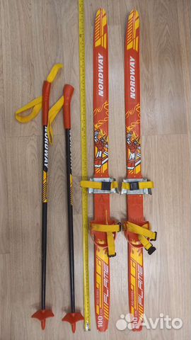 Беговые детские лыжи 100 см