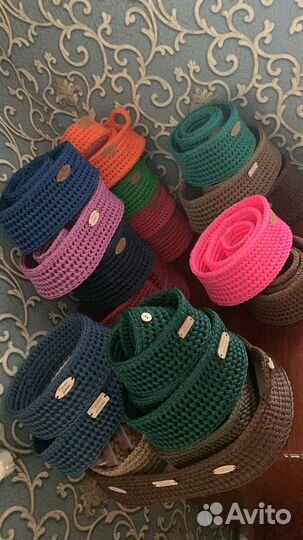 Вязанные корзинки