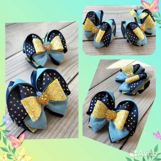 Бантики для волос ручной работы