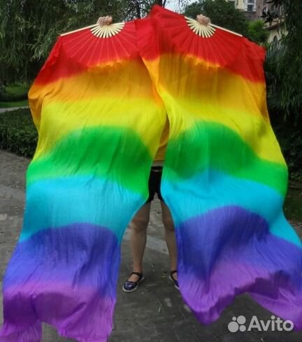 Шелковые веера новые