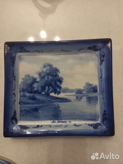 Плакетки.Гжель.фарфор